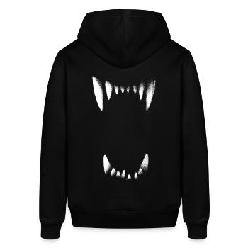 Be careful, snappy! Vampire Teeth Dracula Halloween - Stanley/Stella SOUNDER Unisex Hoodie - black - Back - Alina (178cm)