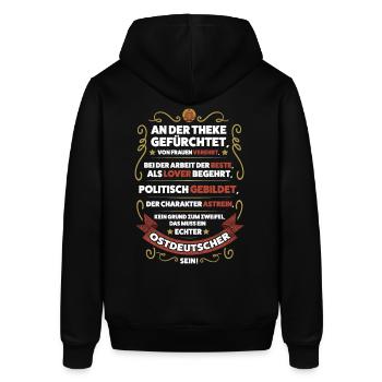 ES MUSS EIN OSTDEUTSCHER SEIN - OSSI DDR GESCHENK - Stanley/Stella Unisex Hoodie SOUNDER - Schwarz - Hinten - Alina (178cm)