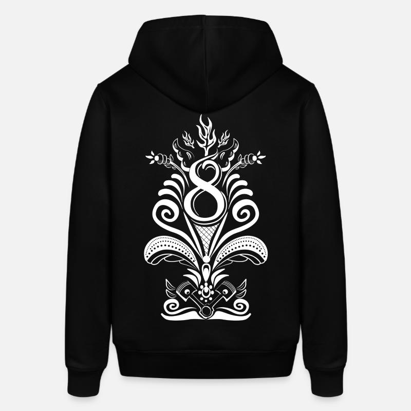Kurbits V8 No :2 - blanc - Sweat à capuche SOUNDER Stanley/Stella Unisexe - noir