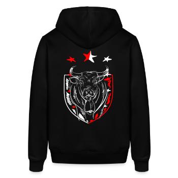Valais vache d'hérens design pour les fans de vach - Sweat à capuche SOUNDER Stanley/Stella Unisexe - noir - Dos - Alina (178cm)