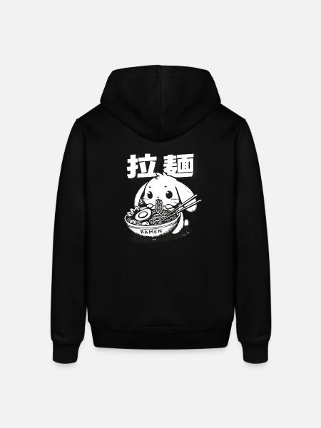 Cute Ramen Bunny Merch - Stanley/Stella SOUNDER Unisex Hoodie - black