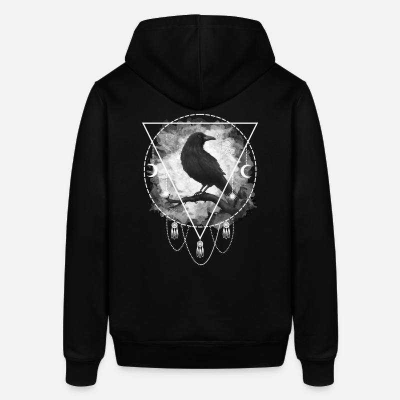 Occultisme gothique Raven Crow - Sweat à capuche SOUNDER Stanley/Stella Unisexe - noir