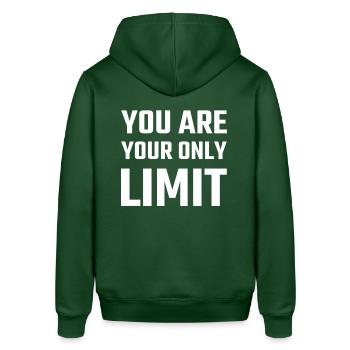 Motivation Saying - Stanley/Stella SOUNDER Unisex Hoodie - bottle green - Back - Alina (178cm)
