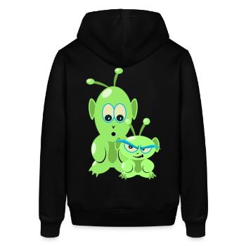 Deux petits aliens drôles - des martiens cool - Sweat à capuche SOUNDER Stanley/Stella Unisexe - noir - Dos - Alina (178cm)