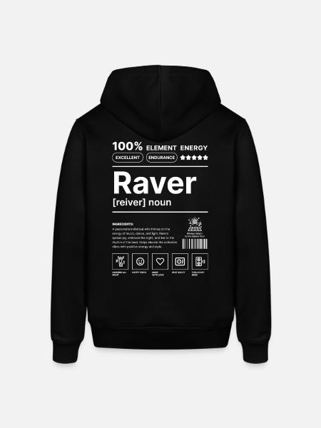 Raver-Lebensstil Weiß - Stanley/Stella Unisex Hoodie SOUNDER - Schwarz