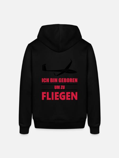 dg800_geborenumzufliegen_ - Stanley/Stella Unisex Hoodie SOUNDER - Schwarz