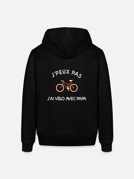 je peux pas j'ai vélo avec papa - Sweat à capuche SOUNDER Stanley/Stella Unisexe - noir