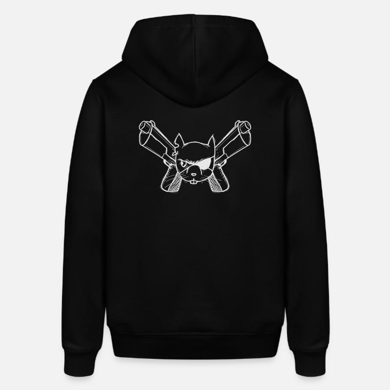 écureuil avec un pistolet - Sweat à capuche SOUNDER Stanley/Stella Unisexe - noir
