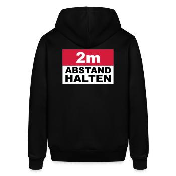2m Abstand halten - Stanley/Stella Unisex Hoodie SOUNDER - Schwarz - Hinten - Alina (178cm)