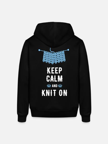 Knitting saying, funny saying, Keep-Calm - Stanley/Stella SOUNDER Unisex Hoodie - black