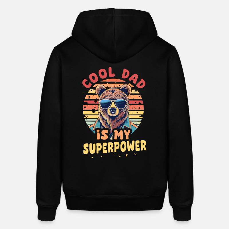 cool dad is my superpower - Sweat à capuche SOUNDER Stanley/Stella Unisexe - noir