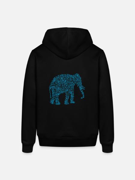 Großer Dicker Elefant Fahrrad Geschenk - Stanley/Stella Unisex Hoodie SOUNDER - Schwarz