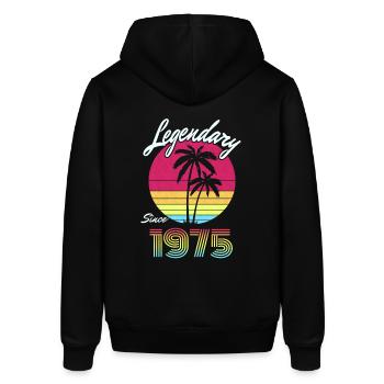 Geborene Legenden 1975 Geboren Geburtstag Urlaub - Stanley/Stella Unisex Hoodie SOUNDER - Schwarz - Hinten - Alina (178cm)