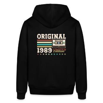 35e anniversaire Original août 1989 Cassette 1989 - Sweat à capuche SOUNDER Stanley/Stella Unisexe - noir - Dos - Alina (178cm)