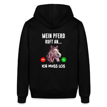 Mein Pferd ruft an Pferdebesitzerin Pferdespruch - Stanley/Stella Unisex Hoodie SOUNDER - Schwarz - Hinten - Alina (178cm)