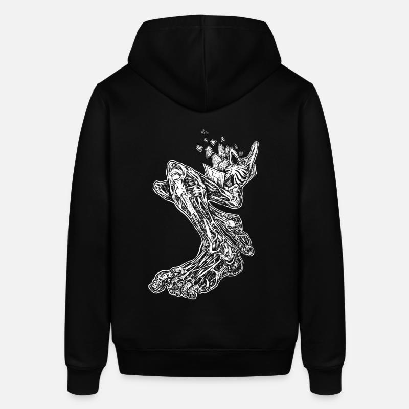 "Eclatement" (blanc) - Sweat à capuche SOUNDER Stanley/Stella Unisexe - noir