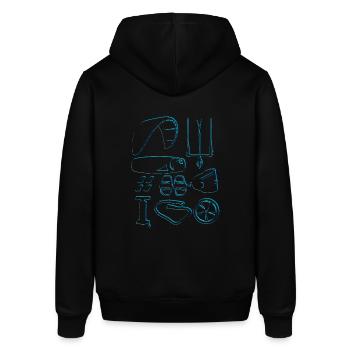 HEITERKITE GEAR - Stanley/Stella Unisex Hoodie SOUNDER - Schwarz - Hinten - Alina (178cm)