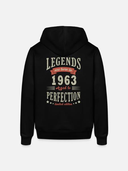 legende født i 1963 Gave anniversair 60 år - Stanley/Stella SOUNDER unisex hoodie - sort