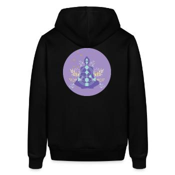 Human Design "Chart" her - Stanley/Stella Unisex Hoodie SOUNDER - Schwarz - Hinten - Alina (178cm)
