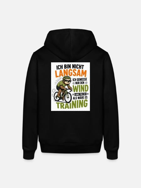 Faultier auf Fahrrad - Stanley/Stella Unisex Hoodie SOUNDER - Schwarz