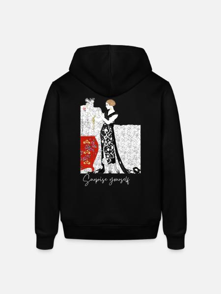 Art Deco 01 - Stanley/Stella SOUNDER Unisex Hoodie - black