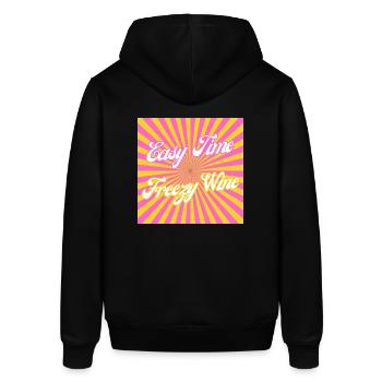 Easy Time Freezy Wine - Stanley/Stella Unisex Hoodie SOUNDER - Schwarz - Hinten - Alina (178cm)