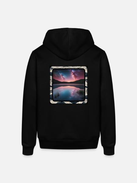 Seascape with reflections - Stanley/Stella SOUNDER Unisex Hoodie - black