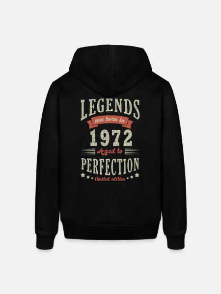 legende født i 1972 Fødselsdagsgave 51 år - Stanley/Stella SOUNDER unisex hoodie - sort