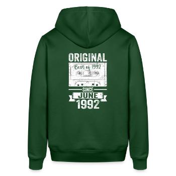 Original Juin 1992 30e anniversaire Cadeau Hommes - Sweat à capuche SOUNDER Stanley/Stella Unisexe - vert bouteille - Dos - Alina (178cm)