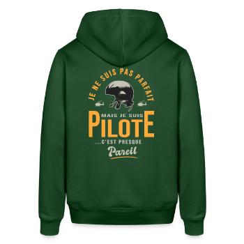 parfait pilote Hélicoptère Cadeau humour avion - Sweat à capuche SOUNDER Stanley/Stella Unisexe - vert bouteille - Dos - Alina (178cm)