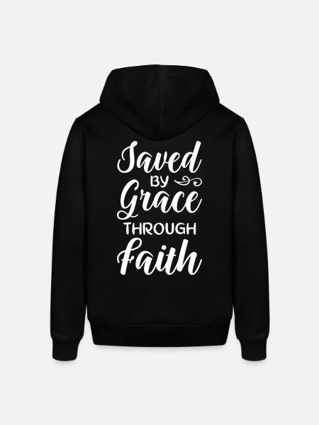 Saved By Grace Through Faith - Stanley/Stella SOUNDER Unisex Hoodie - black