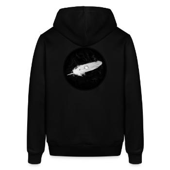 Feather of Sorrow - Feder der Trauer - Stanley/Stella Unisex Hoodie SOUNDER - Schwarz - Hinten - Alina (178cm)