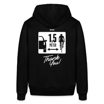 Abstand halten - Stanley/Stella Unisex Hoodie SOUNDER - Schwarz - Hinten - Alina (178cm)