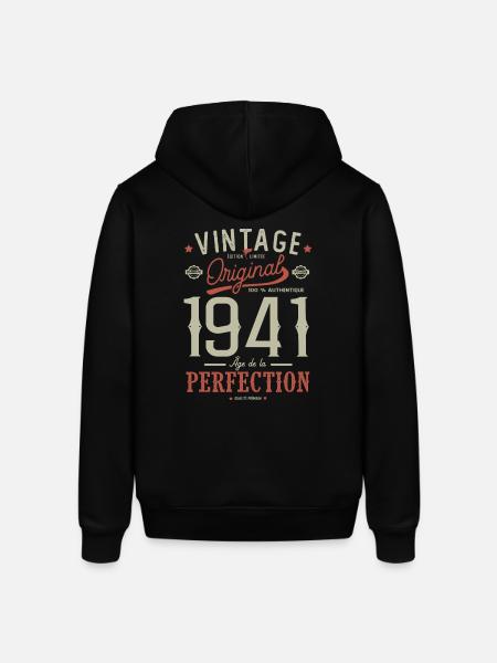 age of perfection 1941, birthday 81 years - Stanley/Stella SOUNDER Unisex Hoodie - black