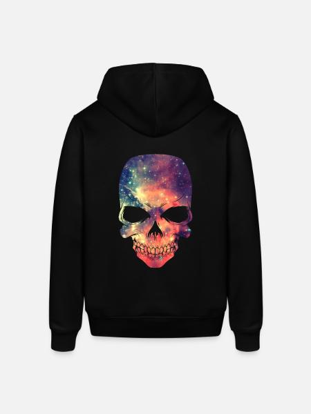 Universe - Space - Galaxy Skull - Stanley/Stella SOUNDER Unisex Hoodie - black