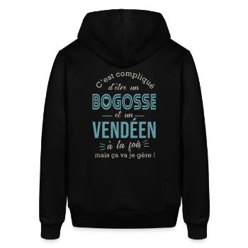 Vendéen cadeau vendée - Sweat à capuche SOUNDER Stanley/Stella Unisexe - noir - Dos - Alina (178cm)