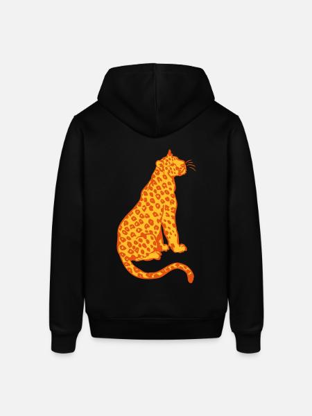 Sitting Leopard by Cheerful Madness!! - Stanley/Stella SOUNDER Unisex Hoodie - black