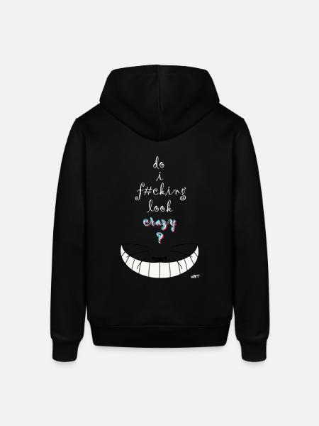 Alice crazy cat - Stanley/Stella SOUNDER Unisex Hoodie - black