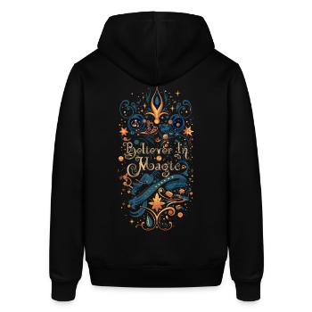 Whimsical Optimist - Stanley/Stella SOUNDER Unisex Hoodie - black - Back - Alina (178cm)