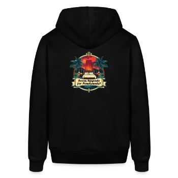 Room upgrade for newlyweds. - Stanley/Stella SOUNDER Unisex Hoodie - black - Back - Alina (178cm)