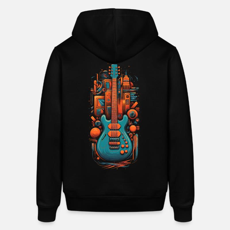 Guitare de base rétro - Sweat à capuche SOUNDER Stanley/Stella Unisexe - noir