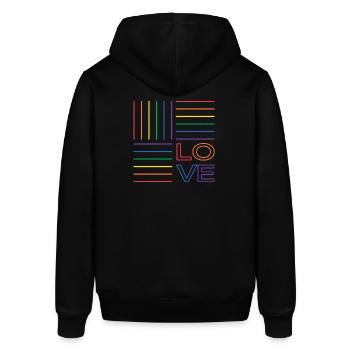 LGBT Pride - Stanley/Stella Unisex Hoodie SOUNDER - Schwarz - Hinten - Alina (178cm)