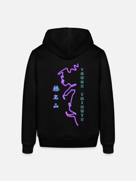 秋名 Akina Touge Synthwave - Stanley/Stella SOUNDER Unisex Hoodie - black