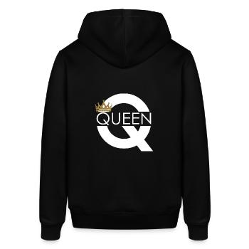 Queen King Queen Pärchenoutfit - Stanley/Stella Unisex Hoodie SOUNDER - Schwarz - Hinten - Alina (178cm)