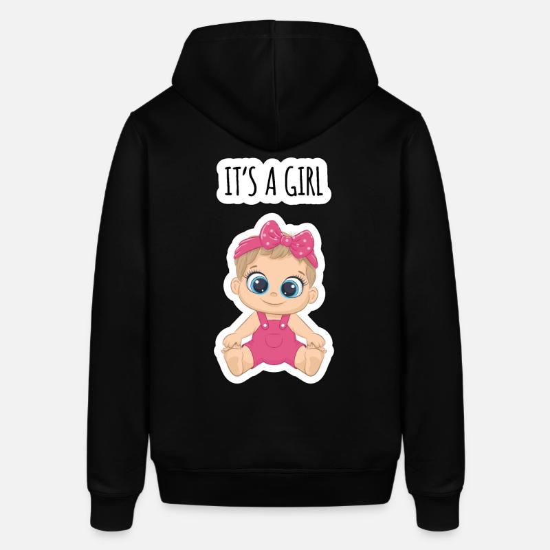 Es ist ein Mädchen - Stanley/Stella Unisex Hoodie SOUNDER - Schwarz