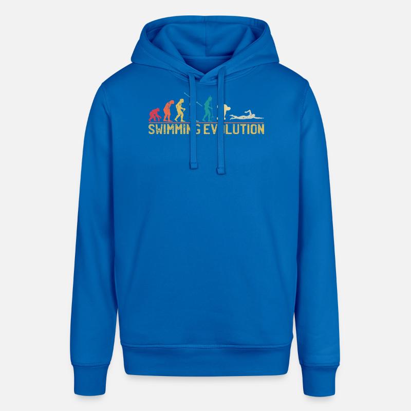 Illustration de l'évolution de la natation - Sweat à capuche SOUNDER Stanley/Stella Unisexe - bleu roi