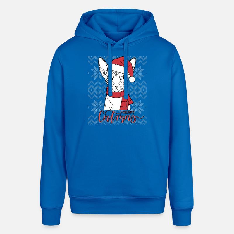 Chat Sphynx Noël Écharpe Bonnet - Sweat à capuche SOUNDER Stanley/Stella Unisexe - bleu roi