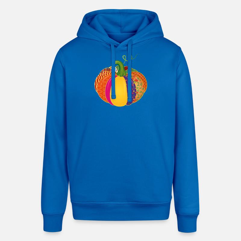 Patchwork Kürbis – Bunt gemusterte Herbstdeko - Stanley/Stella Unisex Hoodie SOUNDER - Königsblau