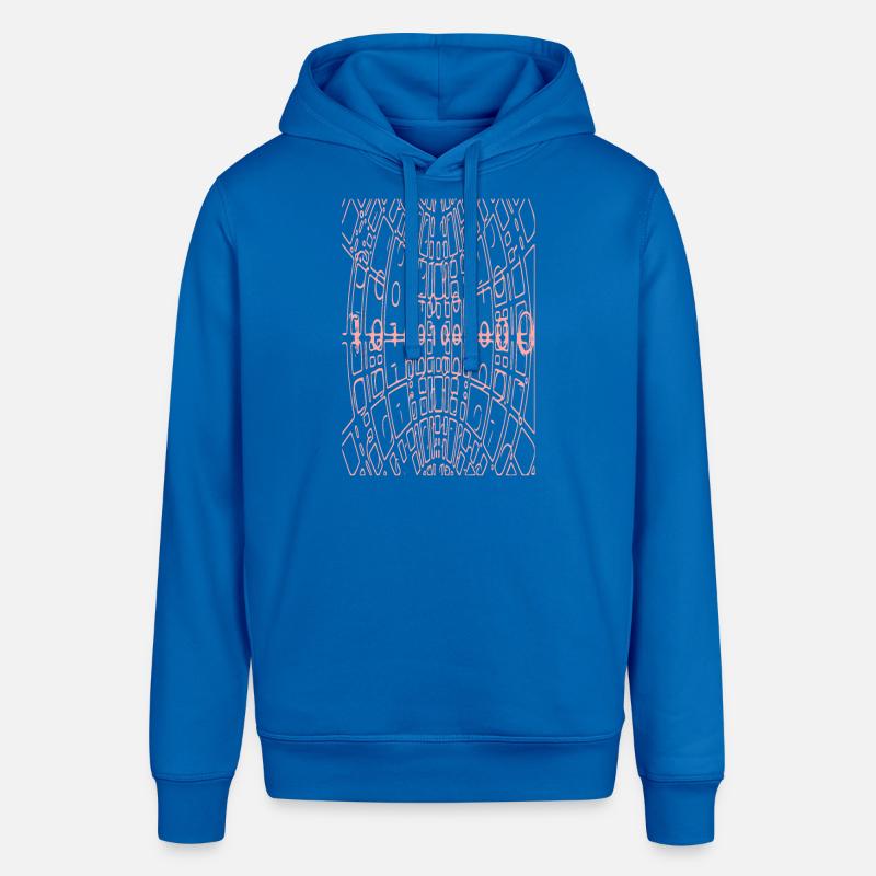 Binary Code Abstract (pink) - Stanley/Stella SOUNDER Unisex Hoodie - royal blue