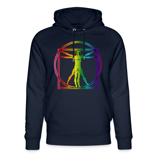 Vitruvian Man Rainbow 8 color - Stanley & Stellan unisex-luomuhuppari
